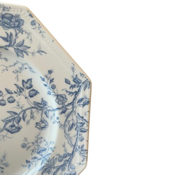 Grace Teaware Blue & White Floral Porcelain Salad Plates 7.5in Set of 4 NEW - Picture 10 of 11